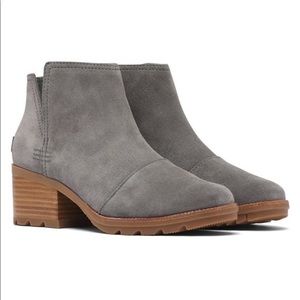 Sorel Cate cutout bootie, light quarry, 6.5